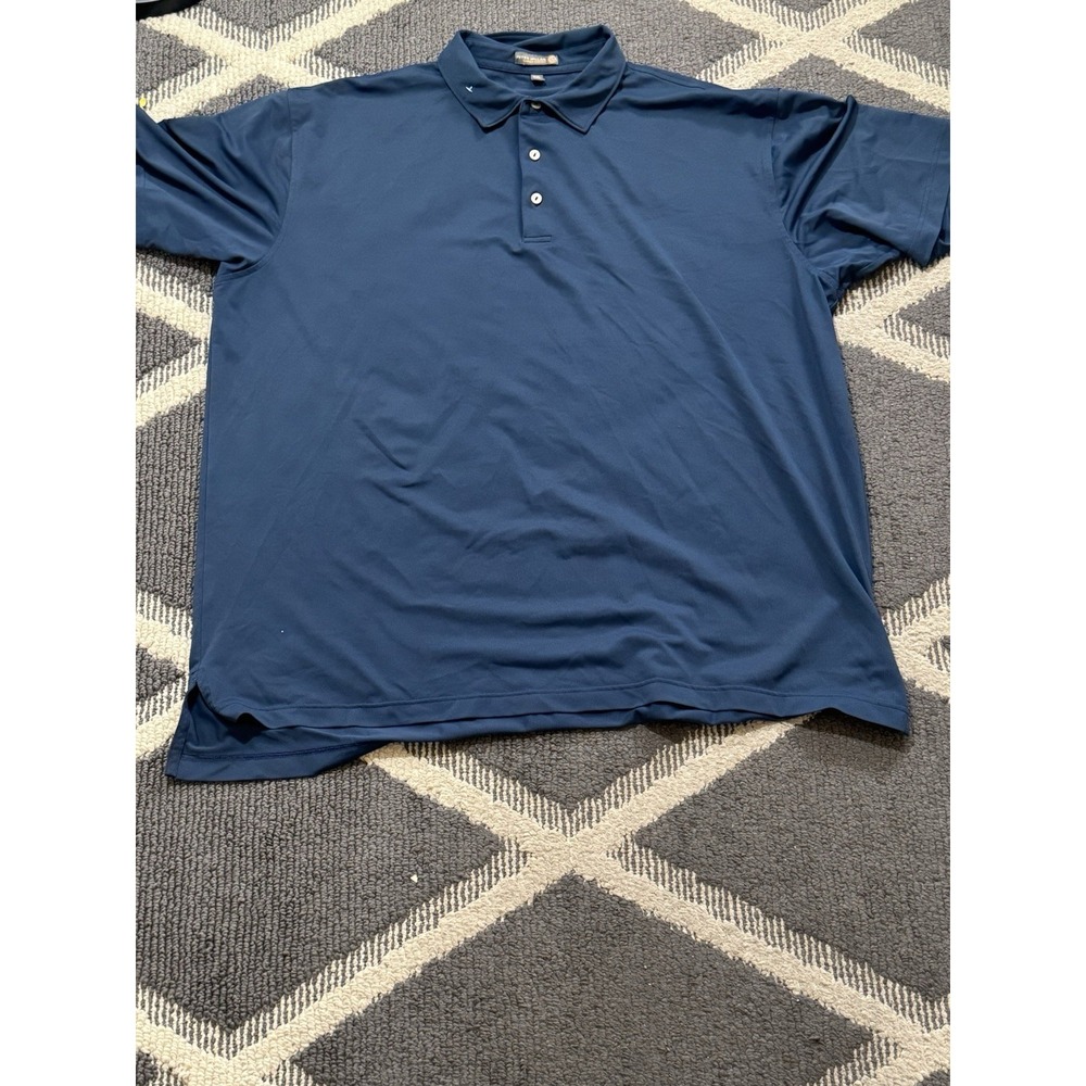 PETER MILLAR SUMMER COMFORT MENS NAVY BLUE SHORT SLEEVE GOLF POLO SIZE XXL